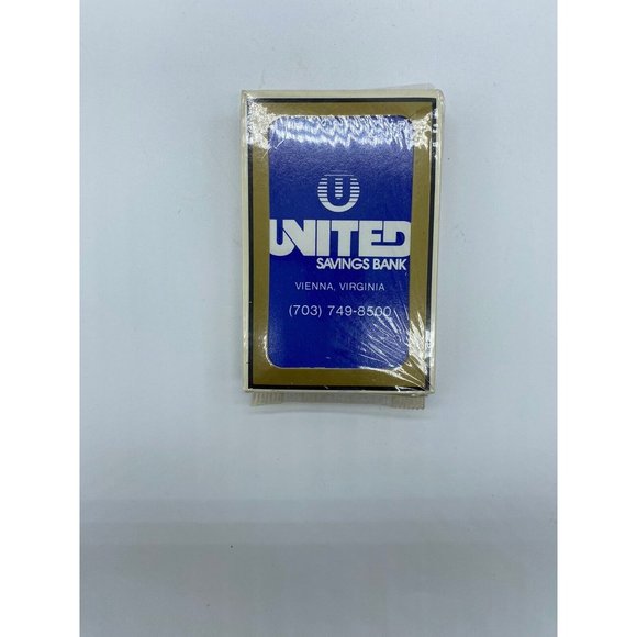 United Savings Bank Playing Cards Vienna Virginia New Unopened Rare Vintage - Picture 1 of 9